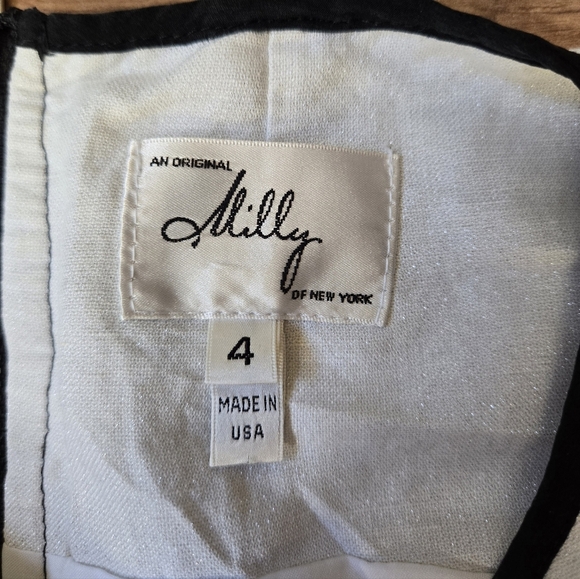 Vintage An Original BY Milly New York Elegant White Sleeveless Dress Size 4 - Picture 2 of 4